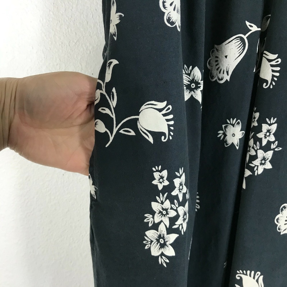 Vintage 90s Hawaiian House Dress Size‎ M Cotton Short Sleeve Womens Midi *Fading - Picture 5 of 7